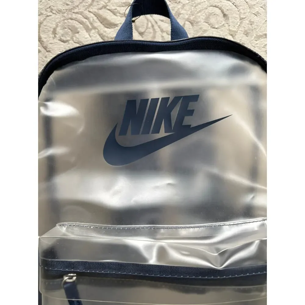 Nike Youth Heritage Crystal Clear Backpack 25L Navy Blue New
